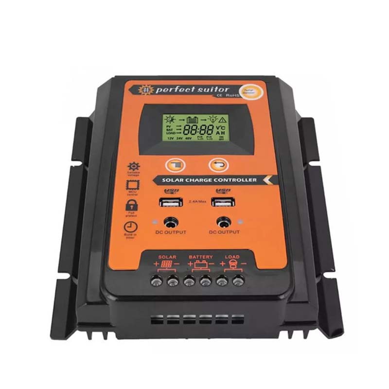 PWM 30A 12V 24VDC Solarladung Batterieregler Controller Solarpanel mit doppeltem USB-Ausgang LCD-Display